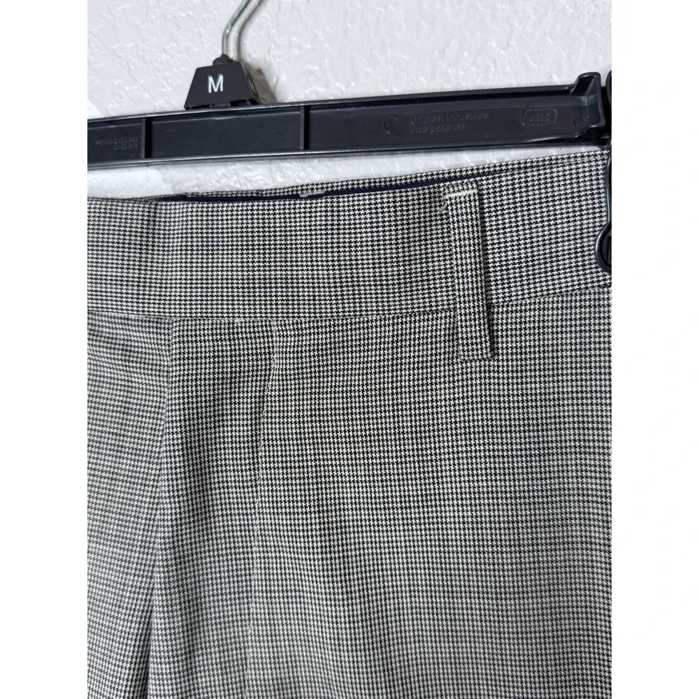Banana Republic Mens Tailored Fit Wool Flat Dress Pants 33x30 Gray Houndstooth